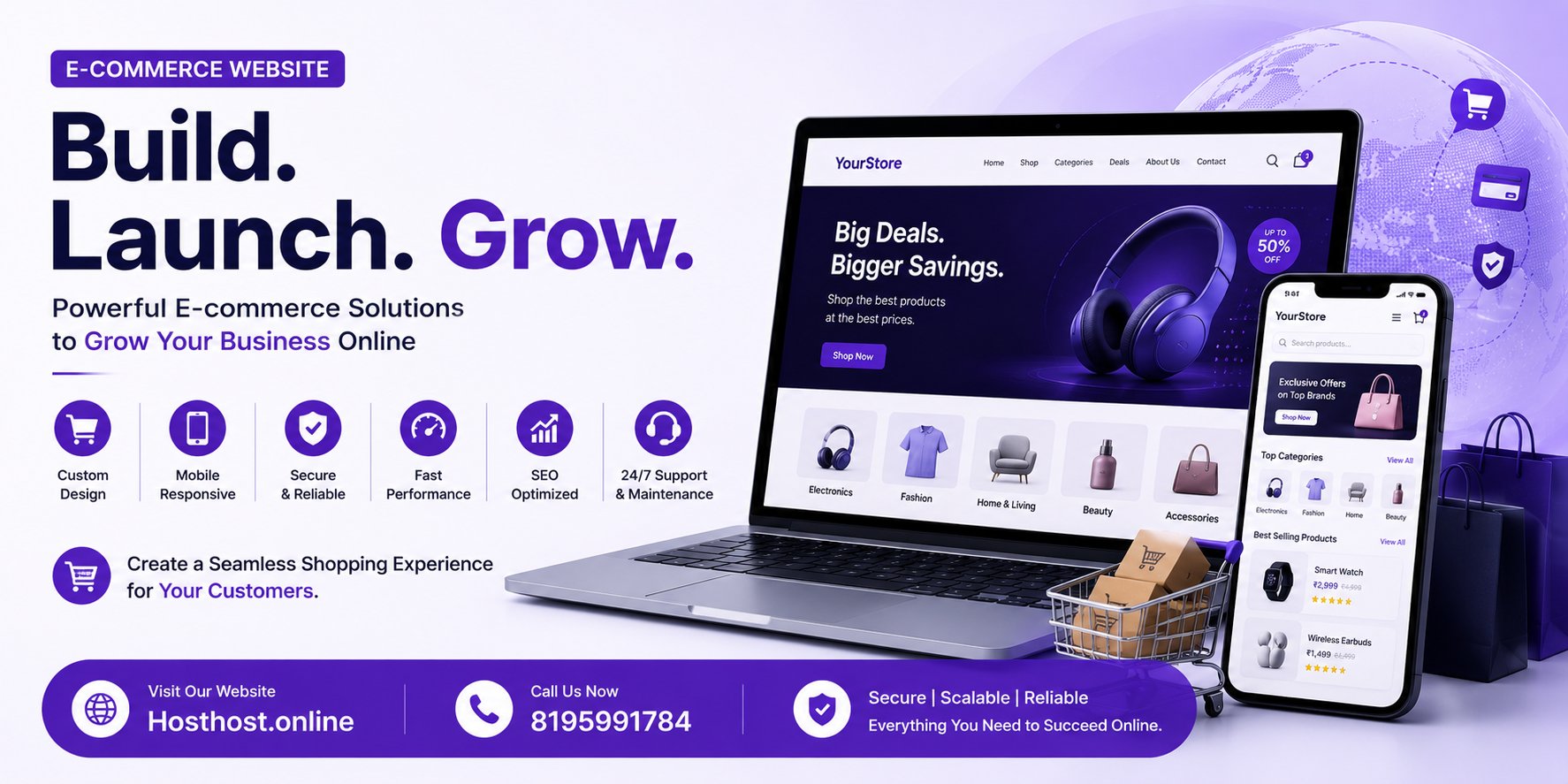 E-commerce Solutions — Build, Launch, Grow